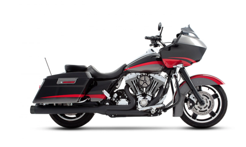 2 Into 1 Exhaust Black w/ Black End Caps 1995-2008 Touring