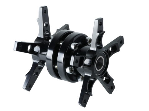 RYD Black Front Hub Kit, LARGE Dual Disk 14-Up Touring 114DZ