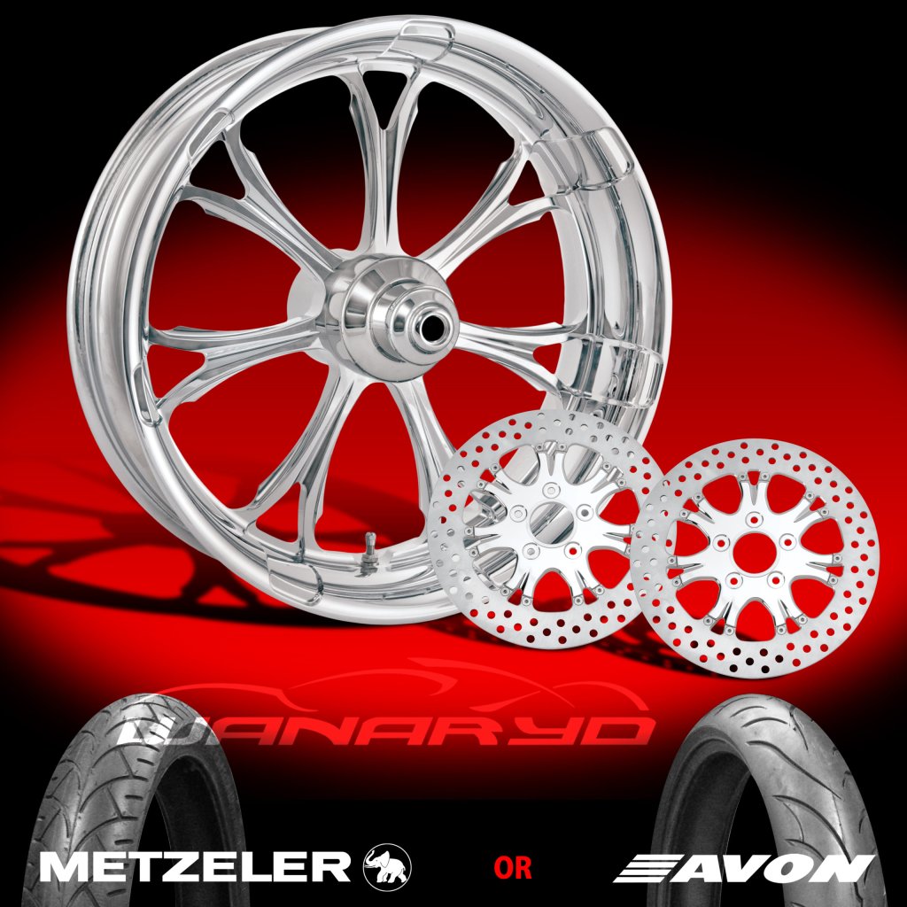 Performance Machine 18 X 5.5″ Paramount Chrome Front Wheel Kit Harley ...