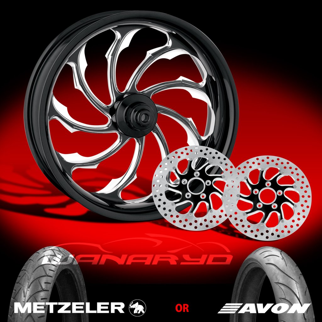 Performance Machine 18 X 5.5″ Torque Platinum Front Wheel Kit Harley