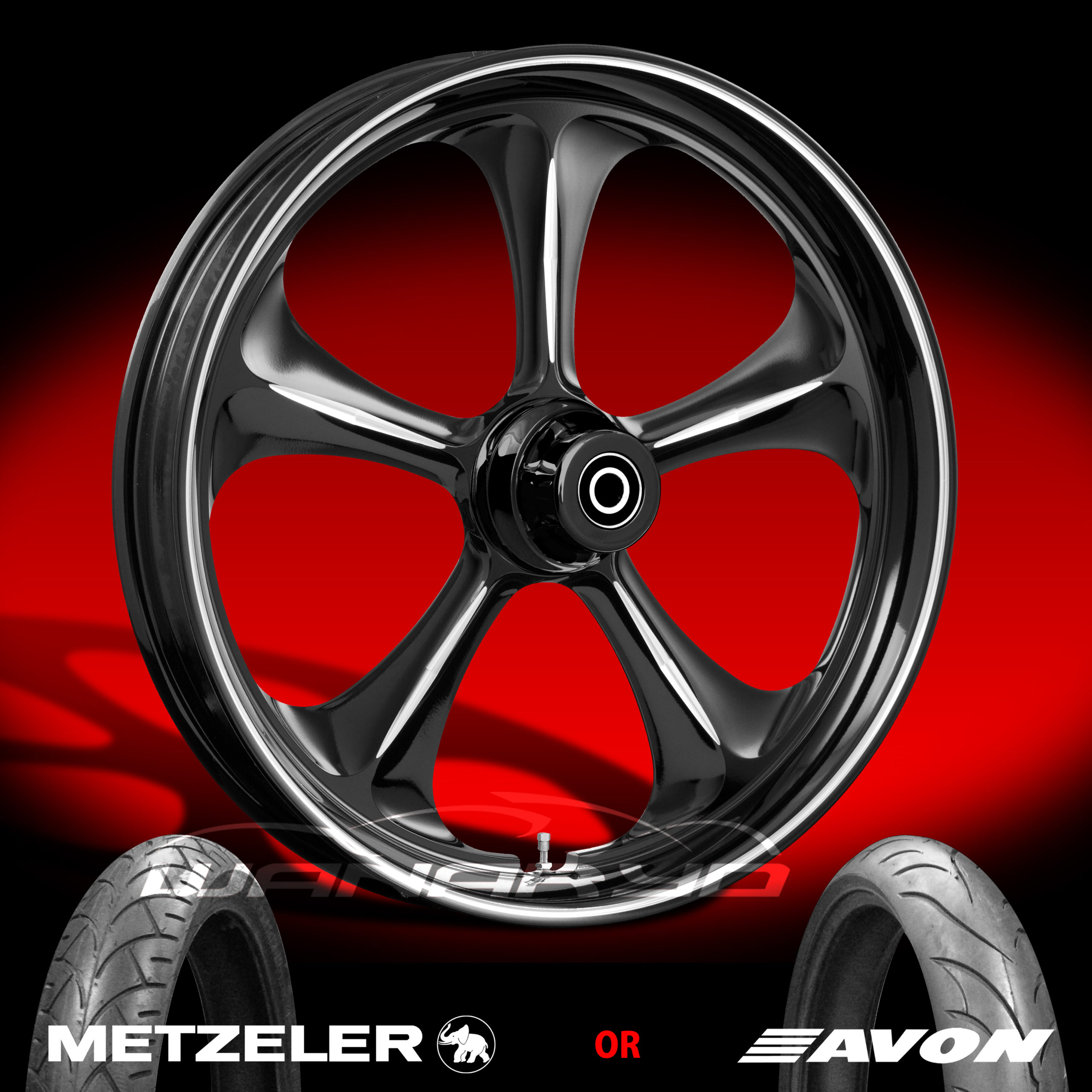 ADRENALINE BLACK 21" FRONT WHEEL TIRE PACKAGE KIT 08-13 HARLEY TOURING BAGGER