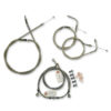 Stainless Braided Handlebar Cable and Brake Line Kit for Use w/15 inch 17 inch Ape Hangers