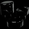 Gloss Black 1 1/2 inch Rise Smooth Hefty Risers for 1 1/4 inch Handlebar