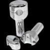 Chrome 4 inch Smooth Hefty Risers for 1-1/4 inch Handlebars