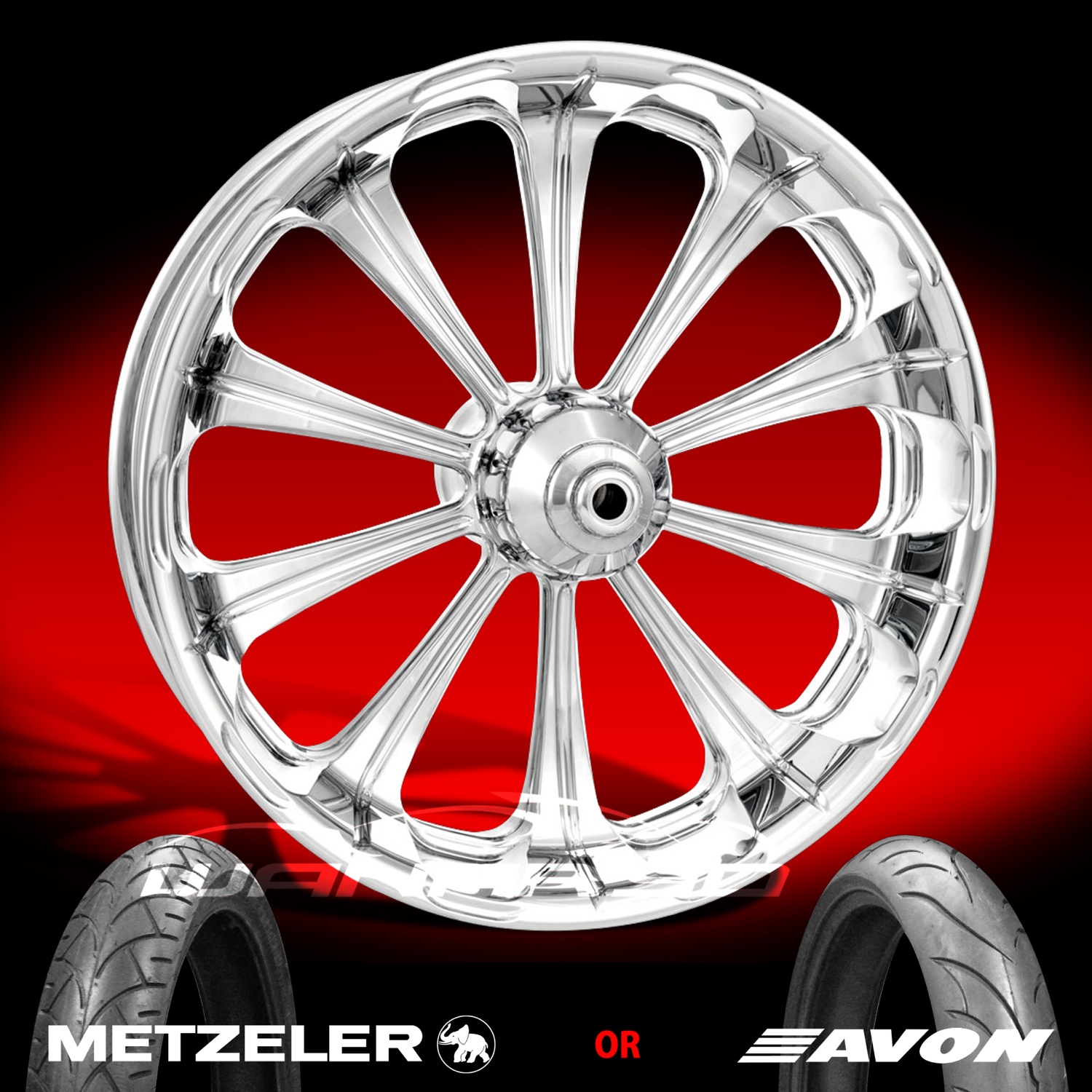 Revel Chrome 21" Front & Rear Wheels, Tires For 200913 Harley Bagger