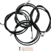 Black Vinyl Coated Stainless Steel Cable and Brake Line Kit
