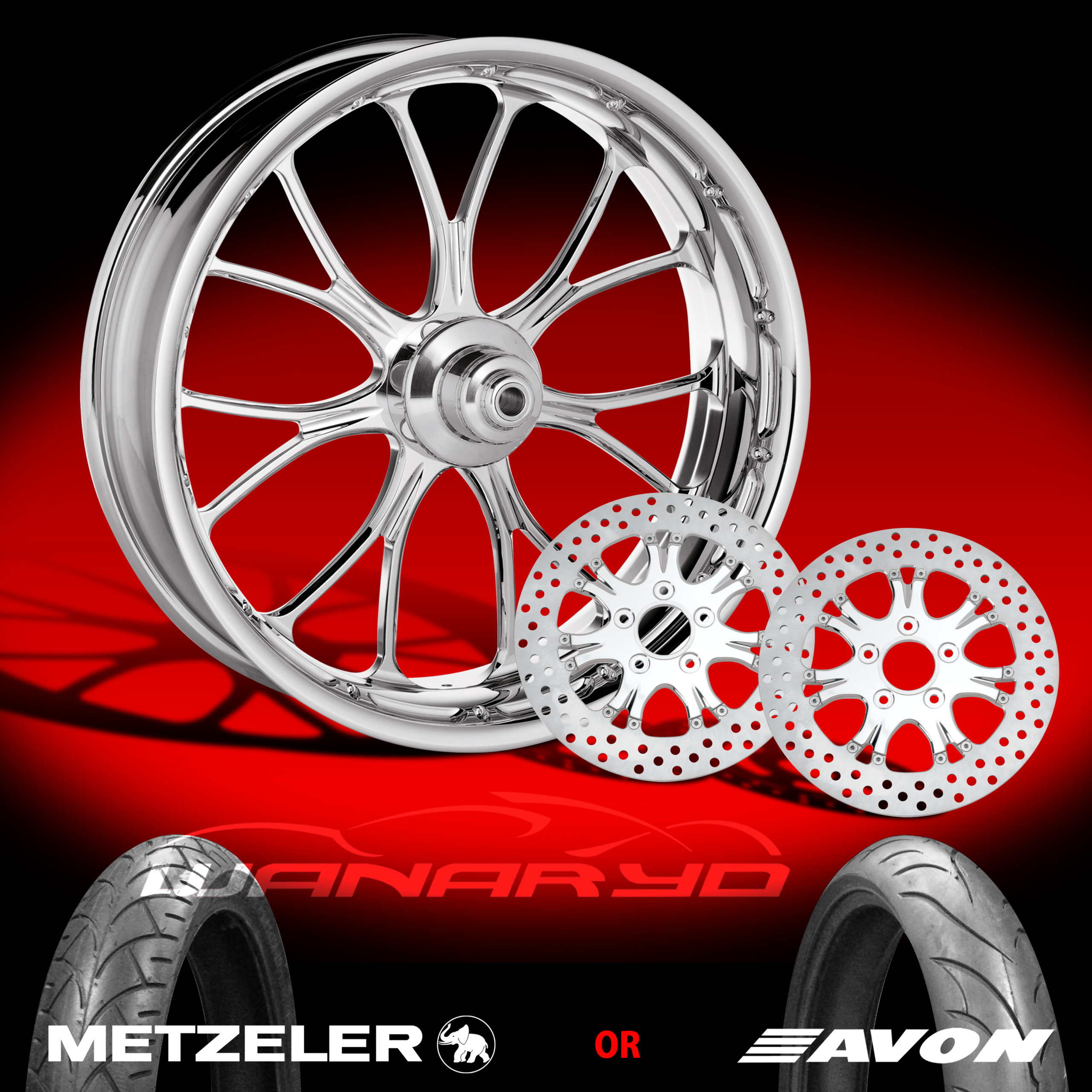 Performance Machine 18 x 5.5″ Heathen Chrome Fat Tire Wheel Harley Street Glide