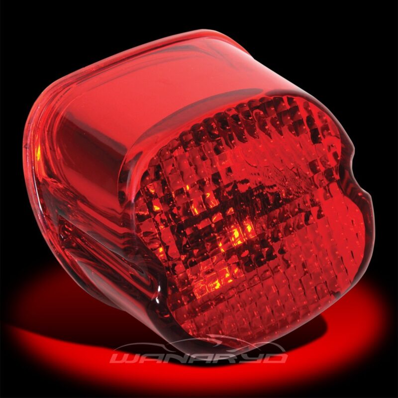 Red Laydown Taillight Lens with Top Tag Window