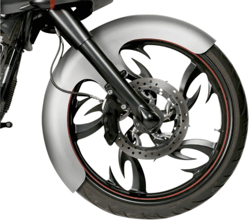 RWD 23” OCF Steel Wrap Front Fender w/ Raw Spacers 94-13 HD Touring Baggers 6”w