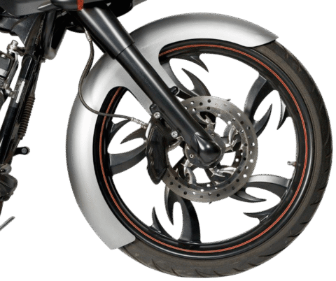 RWD 23” Steel Wrap Front Fender w/ Raw Spacers 94-13 HD Touring Baggers 6”w