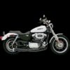 Road Rage 2-into-1 Exhaust Systems,Black Short for 1986-2003 Harley Sportster