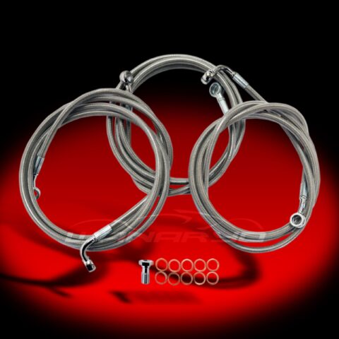 Stainless Steel Brake Line Kit fits 14-15 Touring w/ ABS