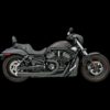 Road Rage 2-into-1 Exhaust Systems,Black Short for 2007-2011 Harley V-Rod