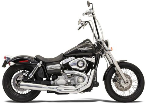 Road Rage II B1 Exhaust, Chrome, 91-17 Dyna