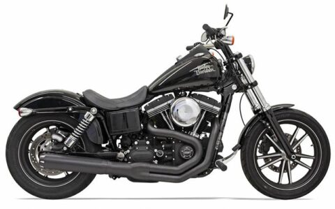 Road Rage II B1 Exhaust, Black, 91-17 Dyna