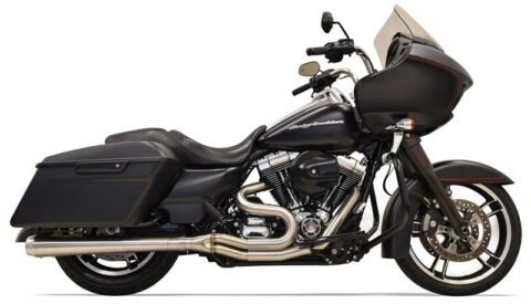 Road Rage 3 Exhaust w/ 4" Megaphone Muffler - Stainless - 95-16 Touring