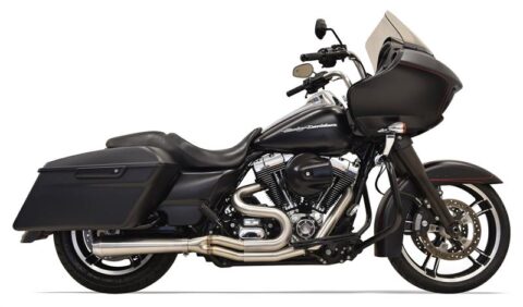 Road Rage 3 Exhaust w/ Short Megaphone Muffler - Stainless - 07-16 Touring