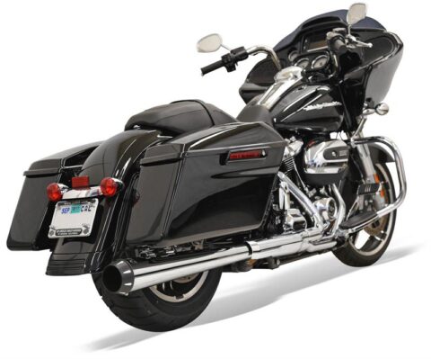 Crossover Eliminator Megaphone Slip On Muffler - Chrome - 17-18 Touring