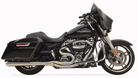 Road Rage 3 Exhaust w/ 4" Megaphone Muffler, Stainless, 2017-2025 Touring