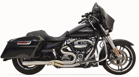 Road Rage 3 Exhaust w/ Short Megaphone Muffler, Stainless, 2017-2025 Touring