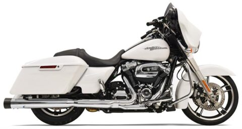 4" Straight Can DNT Muffler - Chrome w/ Black Cap - 17-18 Touring