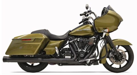 4" Megaphone DNT Muffler - Black w/ Black Cap - 17-18 Touring