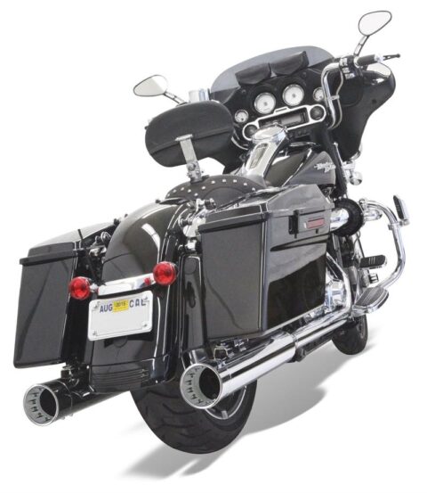 4" Straight Can DNT Mufflers - Chrome - 95-16 Touring