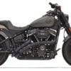 Slotted Sweeper Radius Pipes - Black - 2018 Softail / Dyna