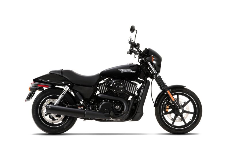 4" Slip-On Exhaust - Black w/ Black Caps - Street 500/750