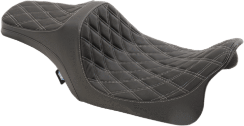 Double Diamond Predator III Seat - Silver Thread - 08-18 Touring 0801-1115 - 2