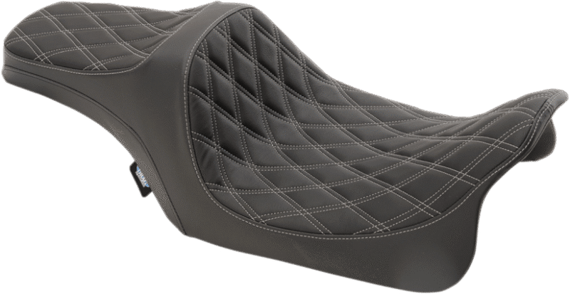 Double Diamond Predator III Seat - Silver Thread - 08-18 Touring 0801-1115 - 2