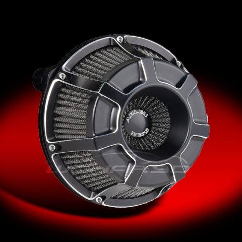 Beveled Inverted Air Cleaner Kit Black 17-18 FLT FLH