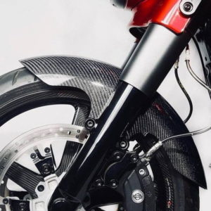 19" Shorty Wrapped Carbon Fiber Front Fender, 41mm