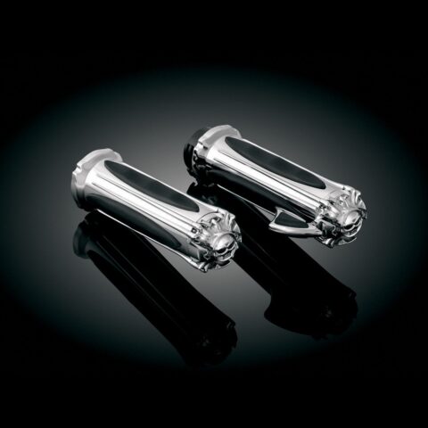 Zombie Grips - Chrome - 2008-23 Harleys with Electronic Throttle