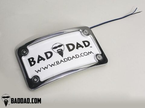 Premium License Plate Frame, Chrome, 2009-2023 Touring & Softail w/ BadDad Fender