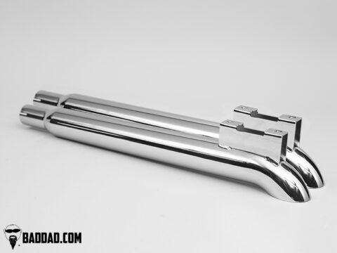 Turn Down Slip On Mufflers, Chrome, 2017-2024 Touring