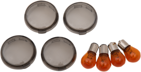 Smoked Turn Signal Lens Kit - 00-19 Touring / Softail / Dyna