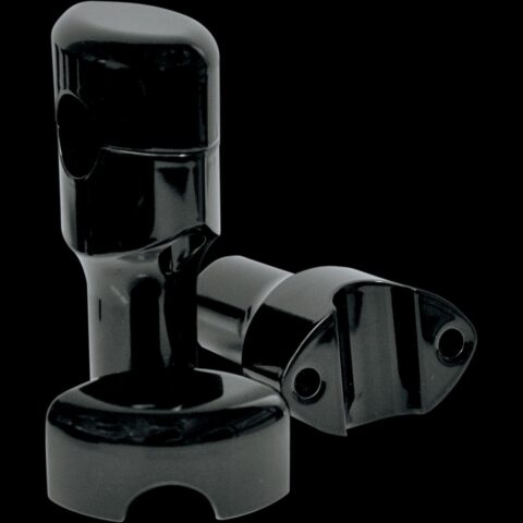 Gloss Black 3 inch Smooth Hefty Risers for 1-1/4 inch Handlebars