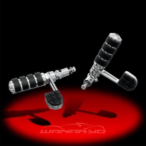 Chrome Anti-Vibration Highway Pegs w/Heel Rest