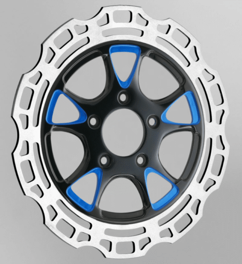 11.8" Diode Black & Blue Front Racelite Rotor - Harley Dyna Softail Touring
