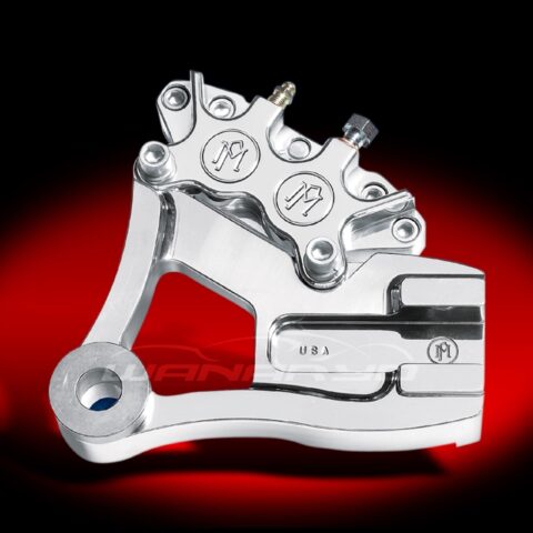 4 Piston Rear Caliper Kit Chrome fits 91-99 Harley Dynas