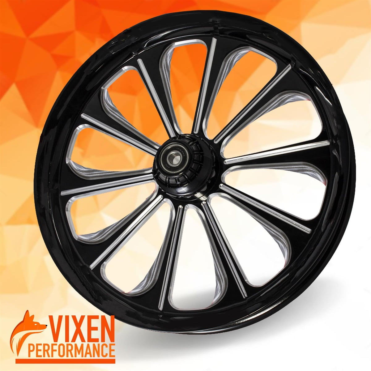 23 X 3.75" Lustrous Contrast Wheel Front Tire Black 20002023