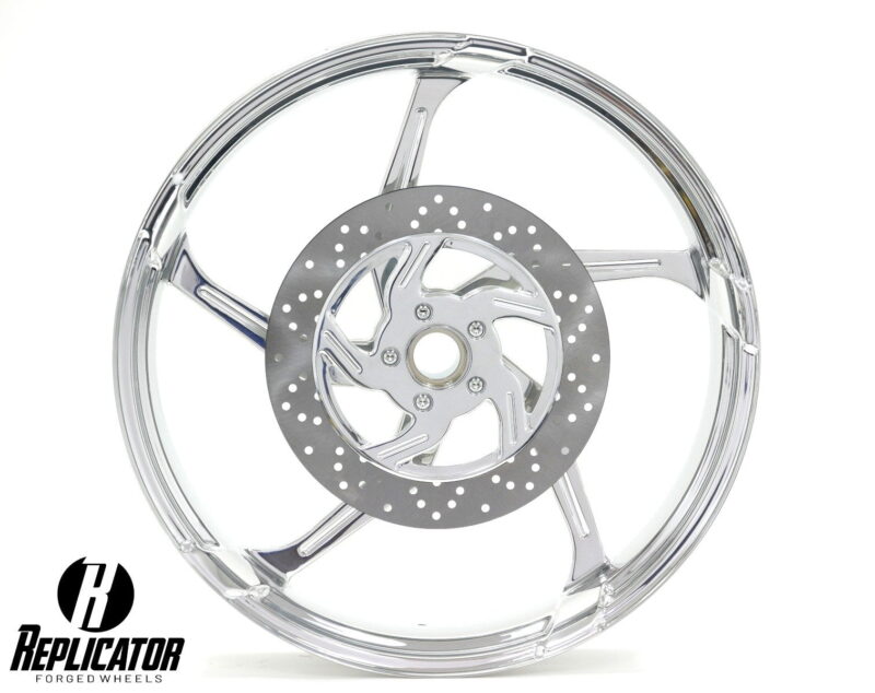 21 x 3.5" Aggressor CVO Wheel w/ Matching Rotors, 120/70-21 Front Tire - Chrome