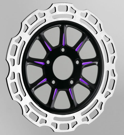 11.8" Ion Black & Purple Front Racelite Rotor - Harley Dyna Softail Touring