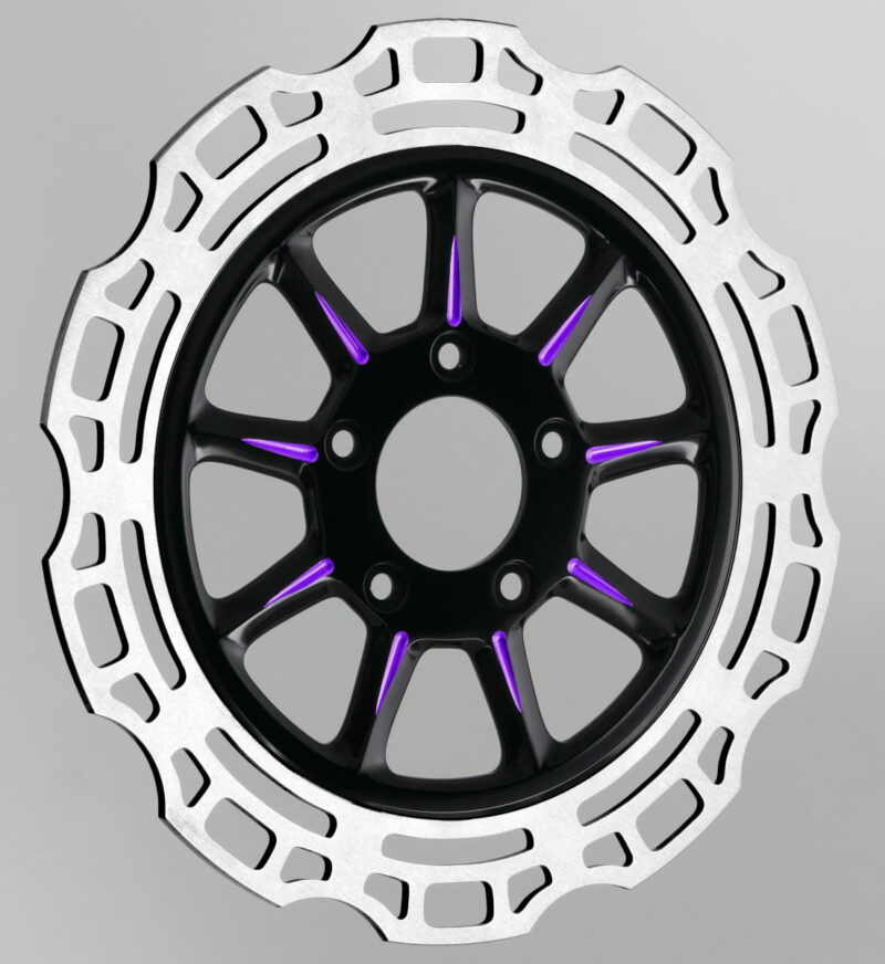 11.8" Ion Black & Purple Front Racelite Rotor - Harley Dyna Softail Touring