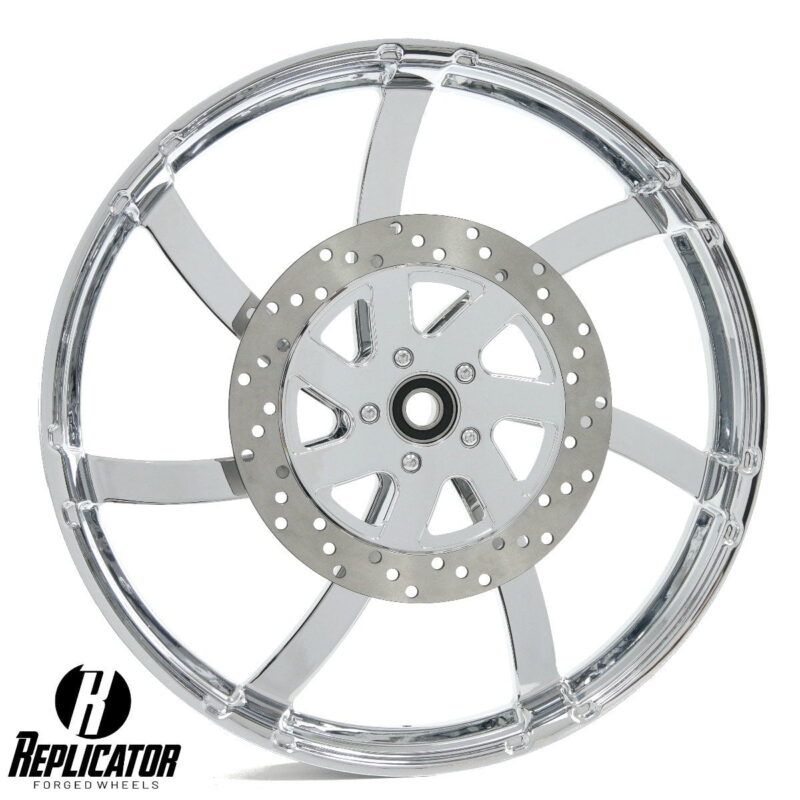 19 x 3" Agitator Wheel w/Matching Rotors & Tire - Chrome - 00-20 Harley Touring
