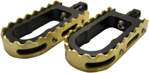 Black BMX/Beartrap Style Footpegs w/Brass Teeth