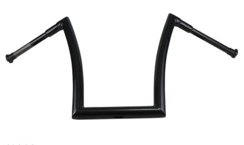 1-1/2" Strip Handlebar with 17" Rise - Gloss Black