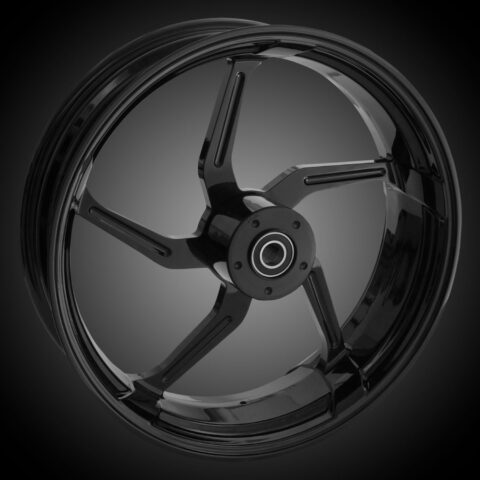 30 x 4" Aggressor Wheel, Rotors, Front Tire, Black, 2000-22 Harley Bagger