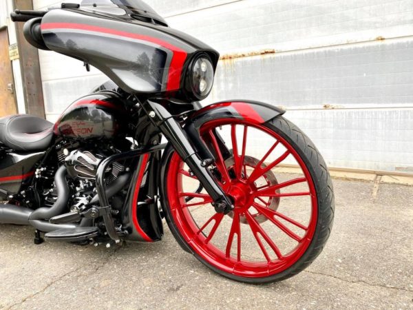 Black and Red Street Glide with Red Resistor RYD wheel 2